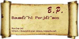 Baumöhl Perjámos névjegykártya